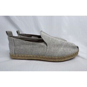 TOMS Deconstructed Alpargata Gray Slub Chambray Women's 8.5 Shoes New!
